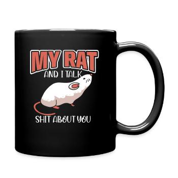 Rat Rodent Rat Lovers Mouse Pet - Tasse einfarbig - Schwarz - Rechts