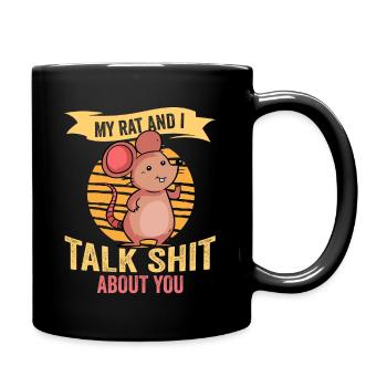 Rat Rodent Rat Lovers Mouse Pet - Tasse einfarbig - Schwarz - Rechts