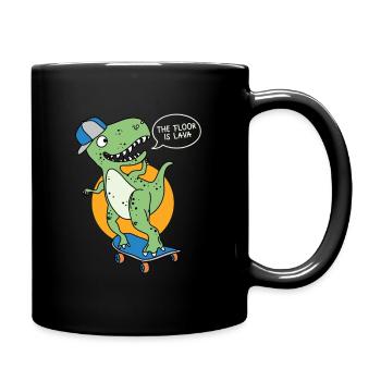 Der Boden Ist Lava-skateboard-bekleidung - Tasse einfarbig - Schwarz - Rechts