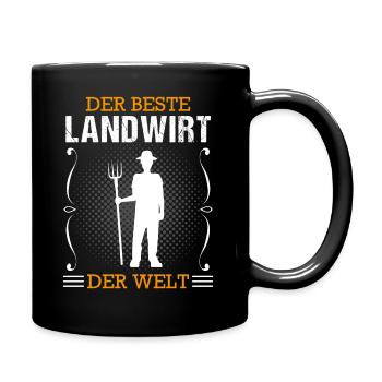 Landwirt Bauer Beruf Landwirtschaft Geschenk - Tasse einfarbig - Schwarz - Rechts