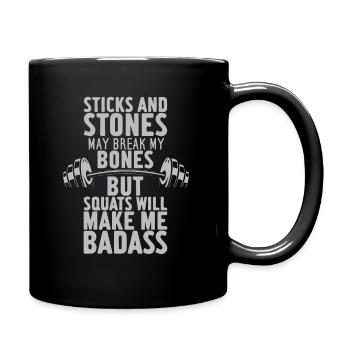 Badass - Tasse einfarbig - Schwarz - Rechts