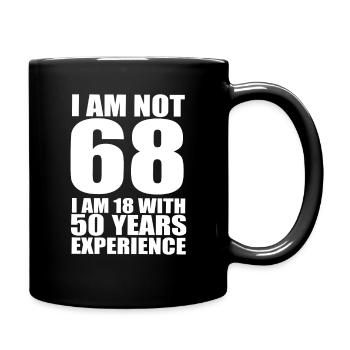 68 with experience gift - Tasse einfarbig - Schwarz - Rechts