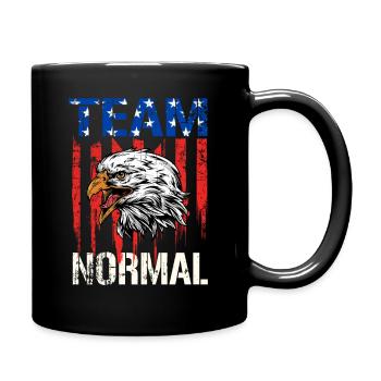 Équipe Normal Bold Eagle Drapeau américain en détresse - Mug uni - noir - Droite