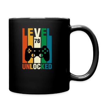 78 Level Unlocked - Tasse einfarbig - Schwarz - Rechts