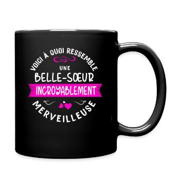 Lustiges Schwägerin Geschenk Spruch - Tasse einfarbig - Schwarz - Rechts