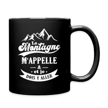 La montagne m'appelle et je dois y aller - Mug uni - noir - Droite