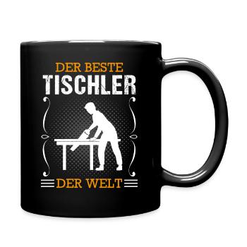 Tischler Beruf Schreiner Handwerker Geschenk - Tasse einfarbig - Schwarz - Rechts