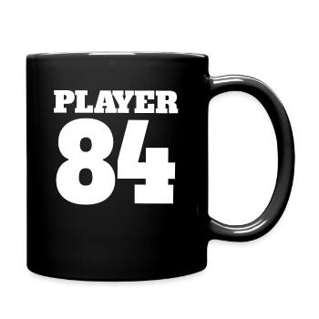 Player 84 - Tasse einfarbig - Schwarz - Rechts