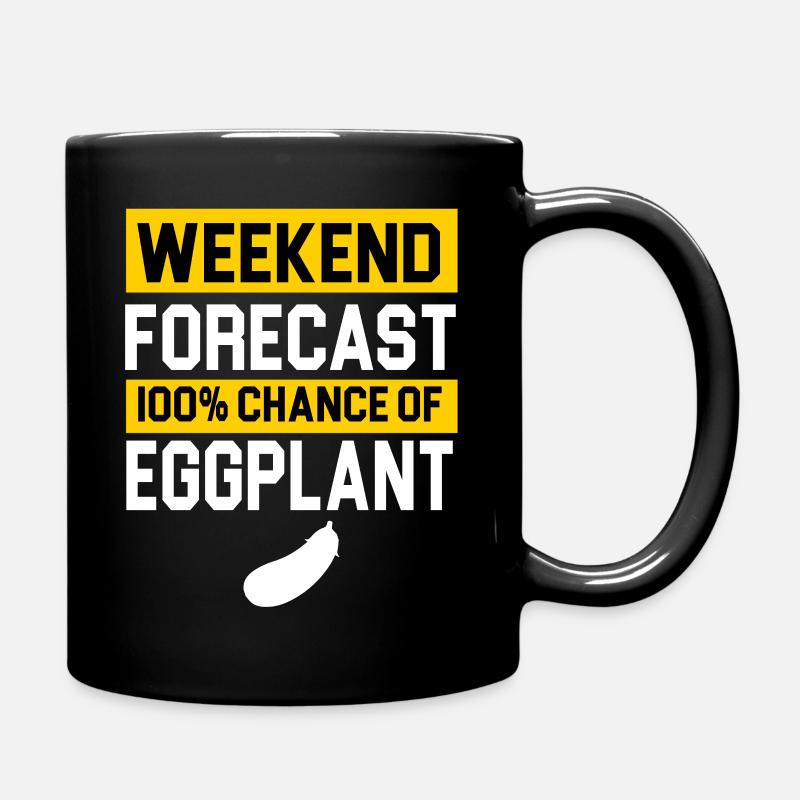 eggplant - Tasse einfarbig - Schwarz