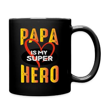 Papa est mon héros de super-héros le meilleur - Mug uni - noir - Droite