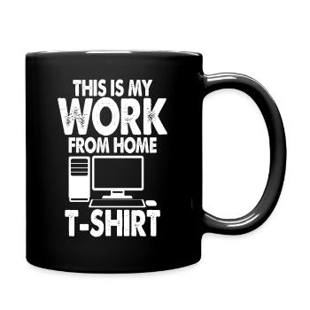 TeleCommuter Virtual Online Funny Work From Home - Full Colour Mug - black - Right