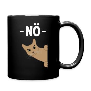 Böse Katze Nö Lustiger Spruch Geschenk - Tasse einfarbig - Schwarz - Rechts