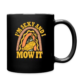 Je suis sexy et je le tonds Tondre la pelouse Jardinage Amoureux - Mug uni - noir - Droite