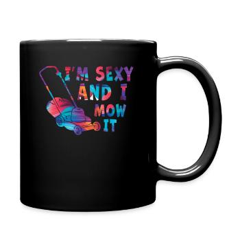 Je suis sexy et je le tonds Tondre la pelouse Jardinage Amoureux - Mug uni - noir - Droite