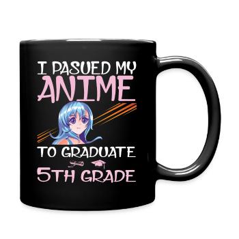 5th grade Graduation anime Graduate elementary - Full Colour Mug - black - Right