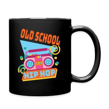 Retro Old School Hip Hop 80s 90s Graffiti Cassette - Full Colour Mug - black - Right