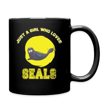Seals Just a Girl Who Loves Seals Seals Sea Lions - Full Colour Mug - black - Right