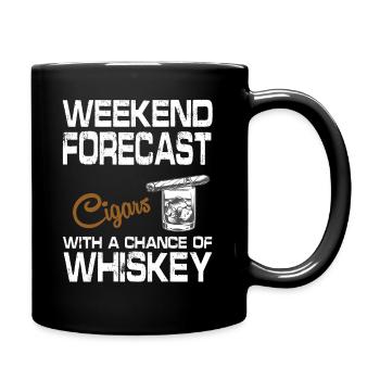 Weekend Forecast Cigars and Whiskey For Men Women - Tasse einfarbig - Schwarz - Rechts