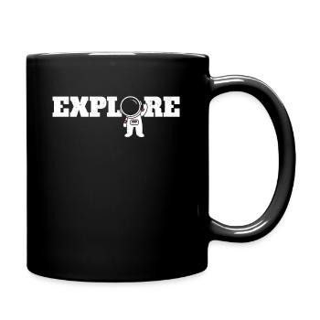 Astronaut Explore Planet Spacecraft - Full Colour Mug - black - Right