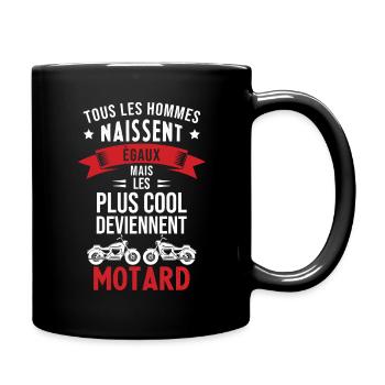 Les Plus Cool Hommes Deviennent Motard - Mug uni - noir - Droite