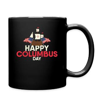 Columbus Day - Tasse einfarbig - Schwarz - Rechts