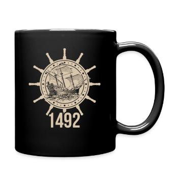 Columbus Day - Tasse einfarbig - Schwarz - Rechts