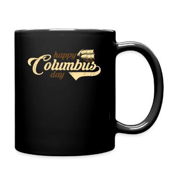 Columbus Day - Tasse einfarbig - Schwarz - Rechts