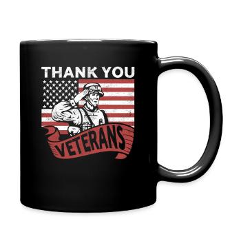 Veterans Day Vintage Memorial Day Freedom - Tasse einfarbig - Schwarz - Rechts