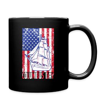 Columbus Day - Tasse einfarbig - Schwarz - Rechts