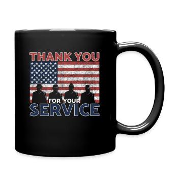 Veterans Day Vintage Memorial Day Freedom - Tasse einfarbig - Schwarz - Rechts