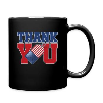 Veterans Day Vintage Memorial Day Freedom - Tasse einfarbig - Schwarz - Rechts