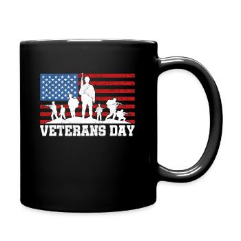 Veterans Day Vintage Memorial Day Freedom - Tasse einfarbig - Schwarz - Rechts