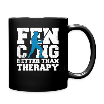 Fencing Better Than Therapy - Full Colour Mug - black - Right