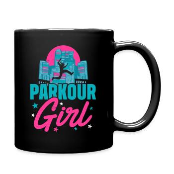 Parkour Design pour freerunner girls | Freerunning - Mug uni - noir - Droite
