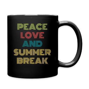 PEACE LOVE AND SUMMER BREAK - Mug uni - noir - Droite