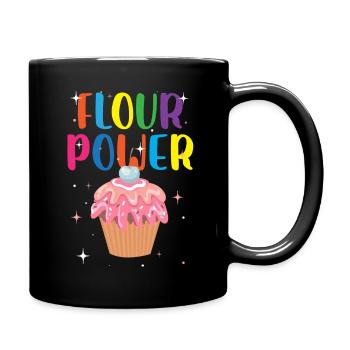 flour power Design for a person crazy for sweets - Full Colour Mug - black - Right