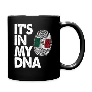 Mexico It's In My DNA Mexican - Full Colour Mug - black - Right