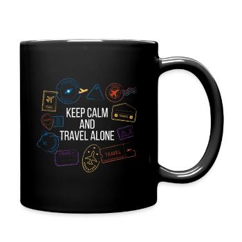 Keep calm and travel alone - Full Colour Mug - black - Right