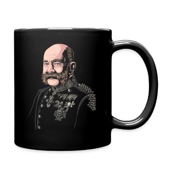 Kaiser Franz Joseph von Österreich - Hipster Franz - Tasse einfarbig - Schwarz - Rechts
