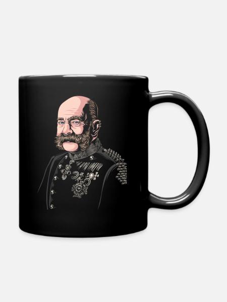 Kaiser Franz Joseph von Österreich - Hipster Franz - Tasse einfarbig - Schwarz