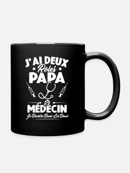 Papa Et Médecin / Cadeau Meilleur Papa Médecin - Mug uni - noir