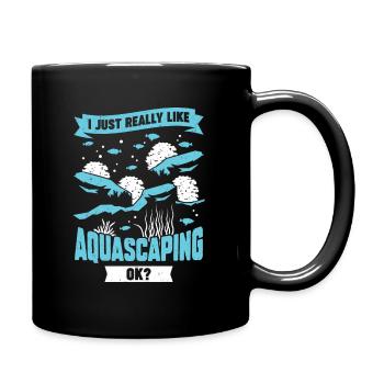 Unterwassergärtner Aquascape Aquascaping Geschenk - Tasse einfarbig - Schwarz - Rechts