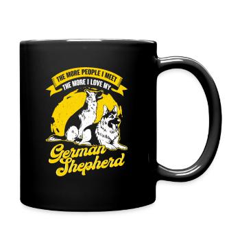 Cadeau de propriétaire de chien de berger allemand - Mug uni - noir - Droite