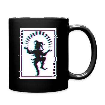 JOKER Karte Spielkarten Joker Kostüm Karte Karneva - Tasse einfarbig - Schwarz - Rechts