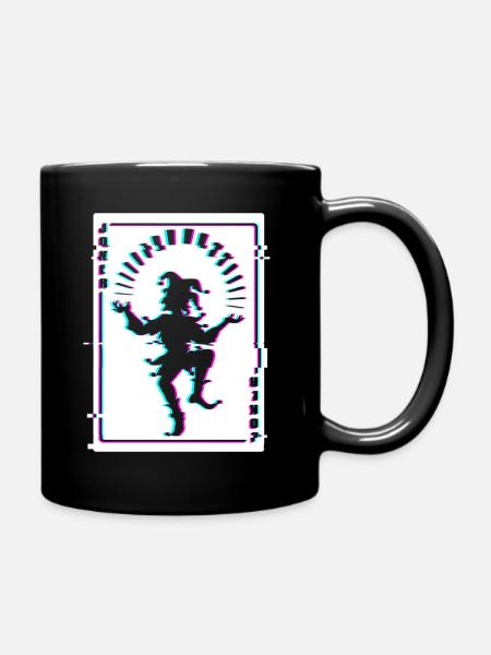 JOKER Karte Spielkarten Joker - Tasse einfarbig - Schwarz