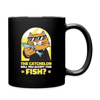Catchelor Single Leben Katze Bachelor Party - Tasse einfarbig - Schwarz - Rechts