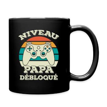 niveau papa débloqué - gamer - Nouvelle Naissance - Mug uni - noir - Droite