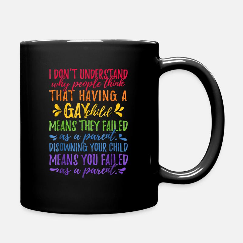 lgbtq spruch Liebe Pride Love Parade Regenboge - Tasse einfarbig - Schwarz