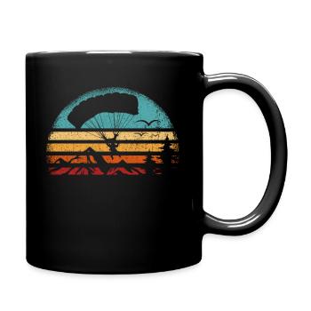 Paragliding Gleitschirmflieger Pilot Vintage Parag - Tasse einfarbig - Schwarz - Rechts