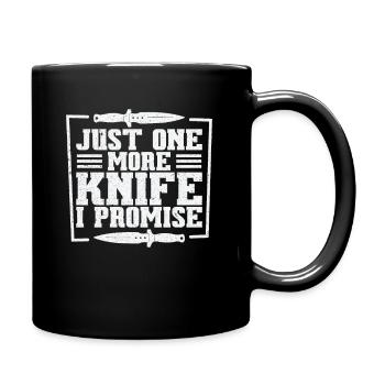 Messer Selbst Schmieden Damast Stahl Schmied - Tasse einfarbig - Schwarz - Rechts